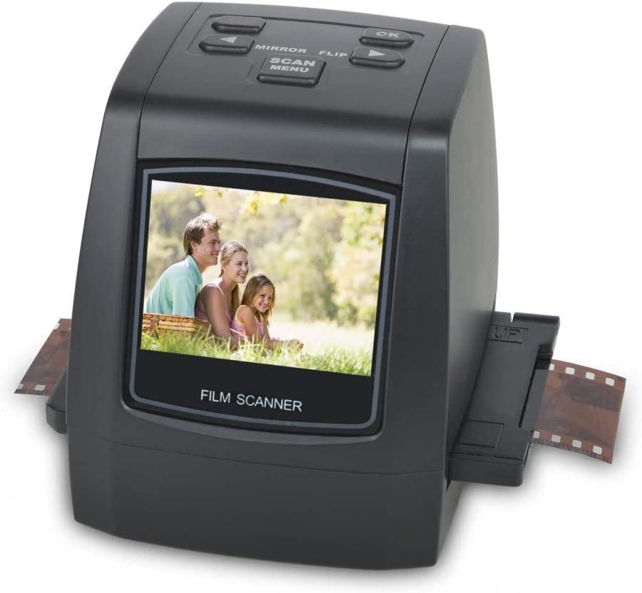 Escáner digital de película y diapositivas, convierte películas /  diapositivas / negativos de 135, 110, 126 kpk y Super 8 mm a 12mp J